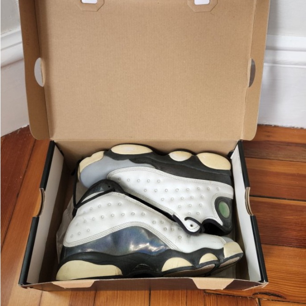 Jordan XIII Kids Sneakers - Black and White